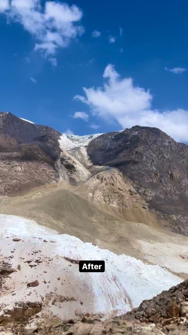 居然傻呆呆在拍，还不赶紧逃命？吉尔吉斯斯坦冰川崩塌：太可怕了