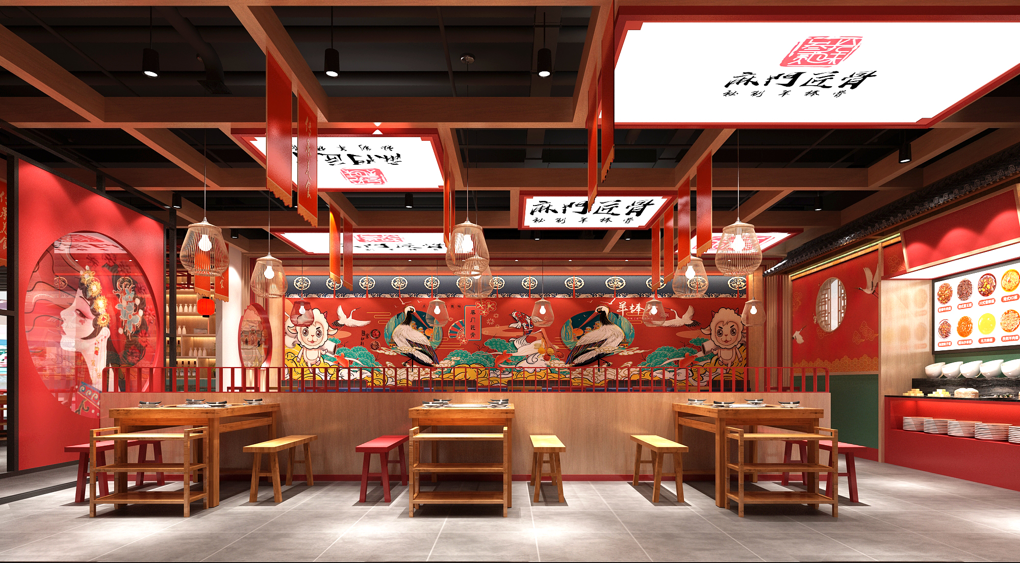 烧烤店墙纸装修高大上,烧烤店墙纸简单装修风格