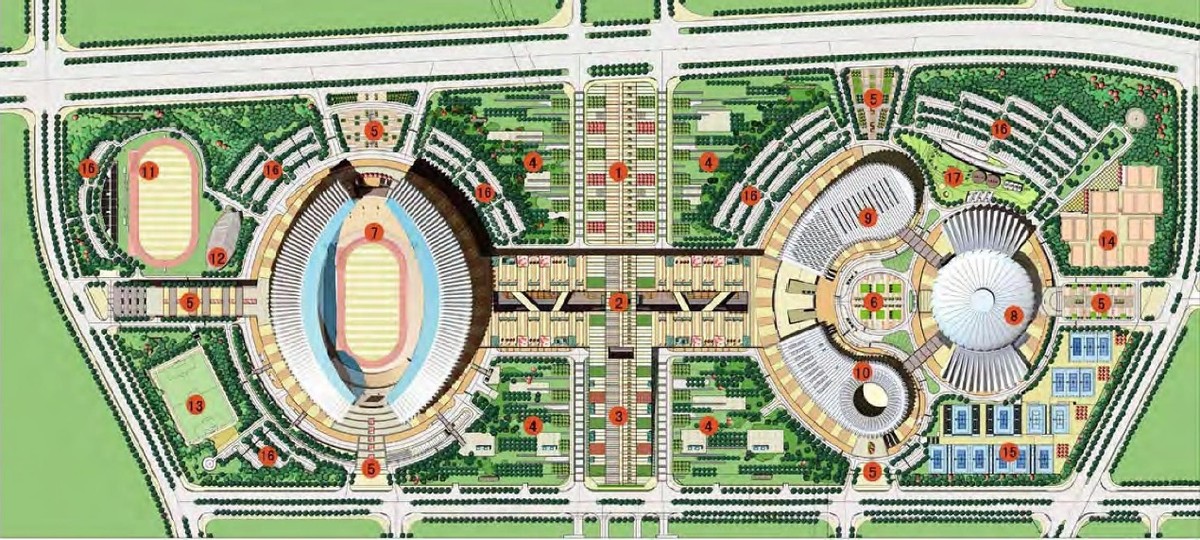 济南奥林匹克中心在哪,济南奥林匹克体育馆视角