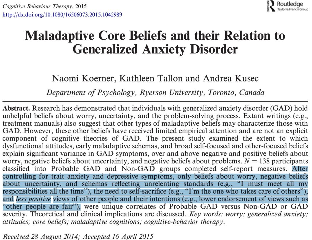 焦虑症认知行为治疗方法,焦虑症认知干预怎么做