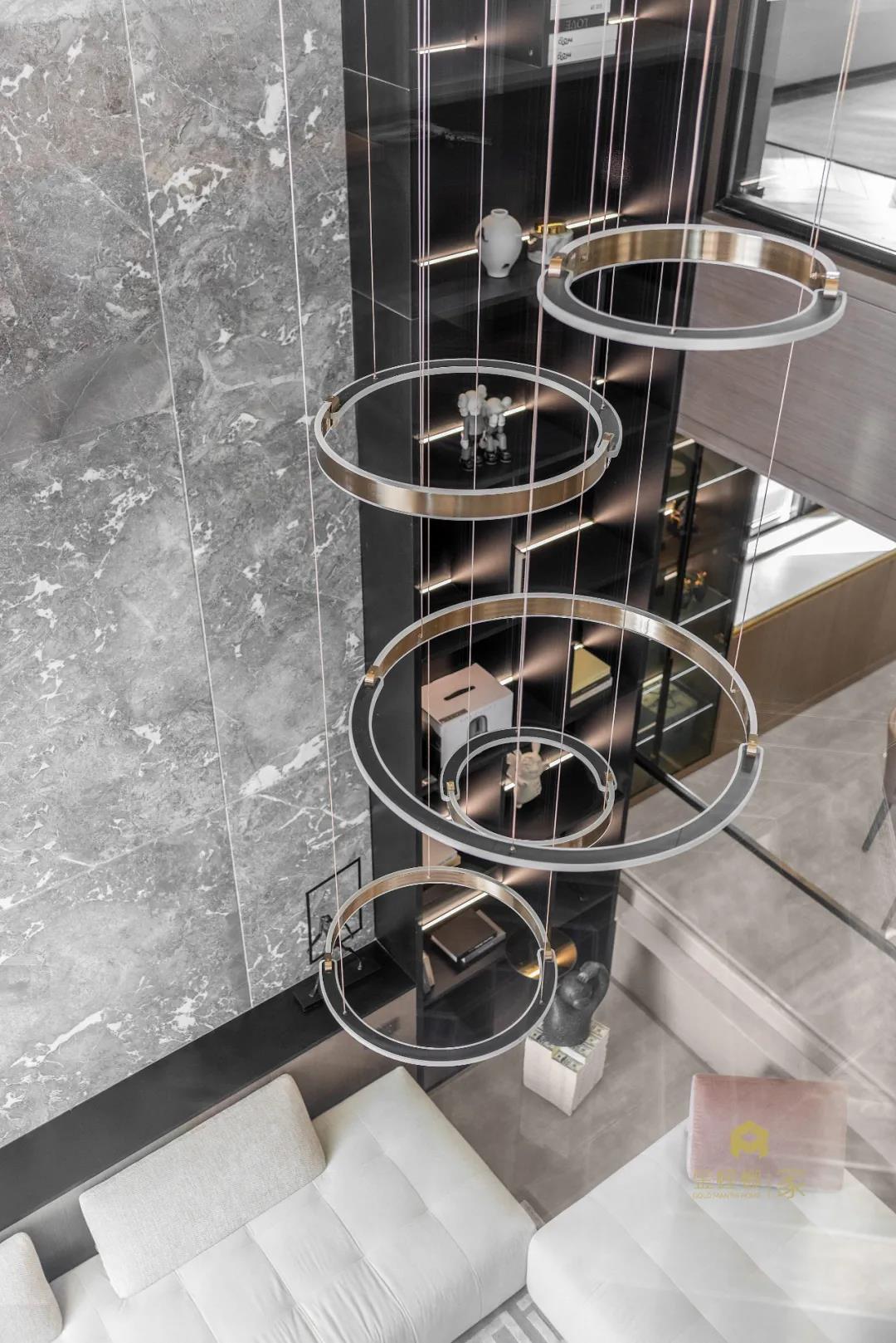 美式风格装修挑高客厅,客厅挑高5米怎么设计