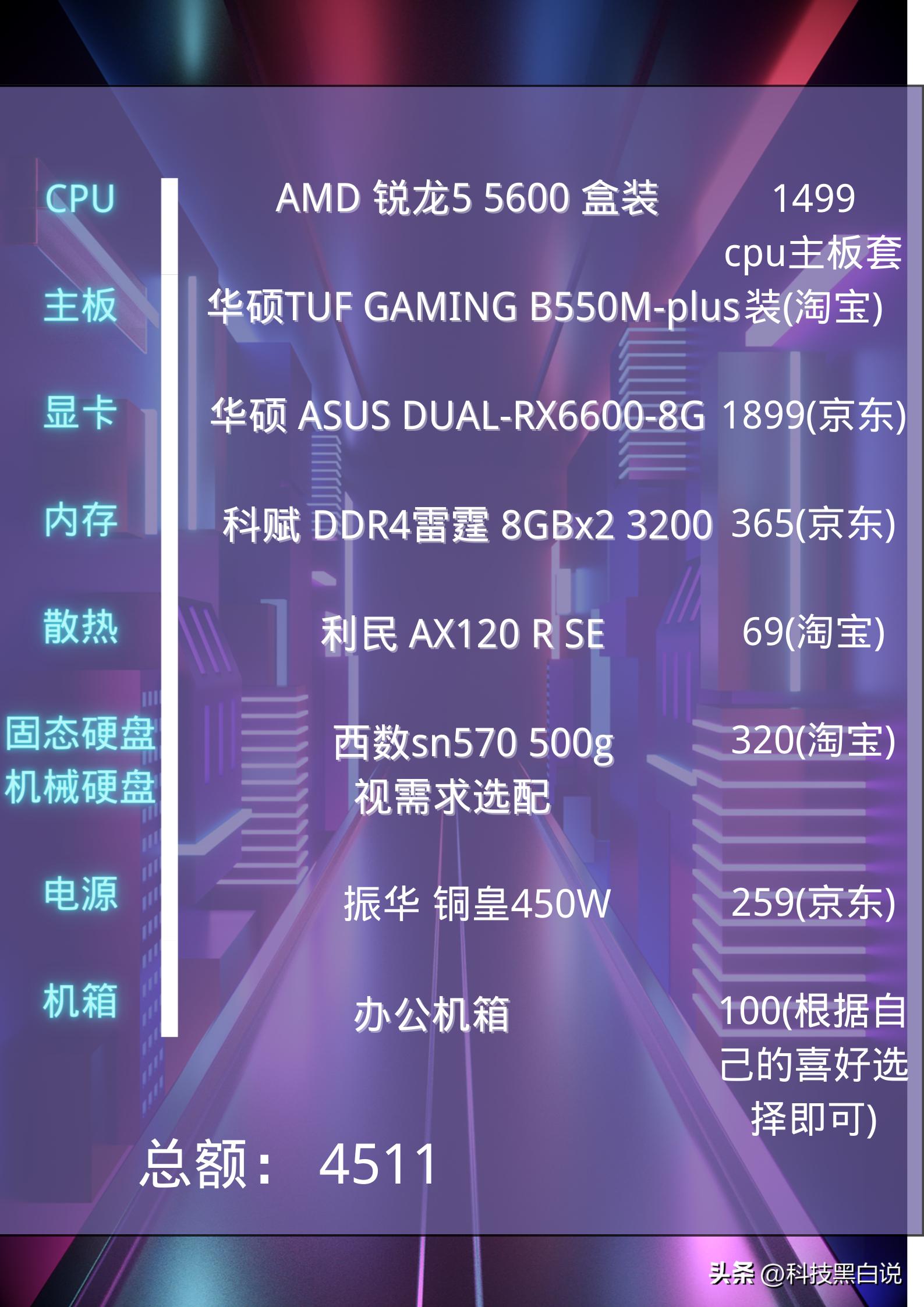 游戏主机配置推荐高性价比,10000元游戏主机性价比最高的配置