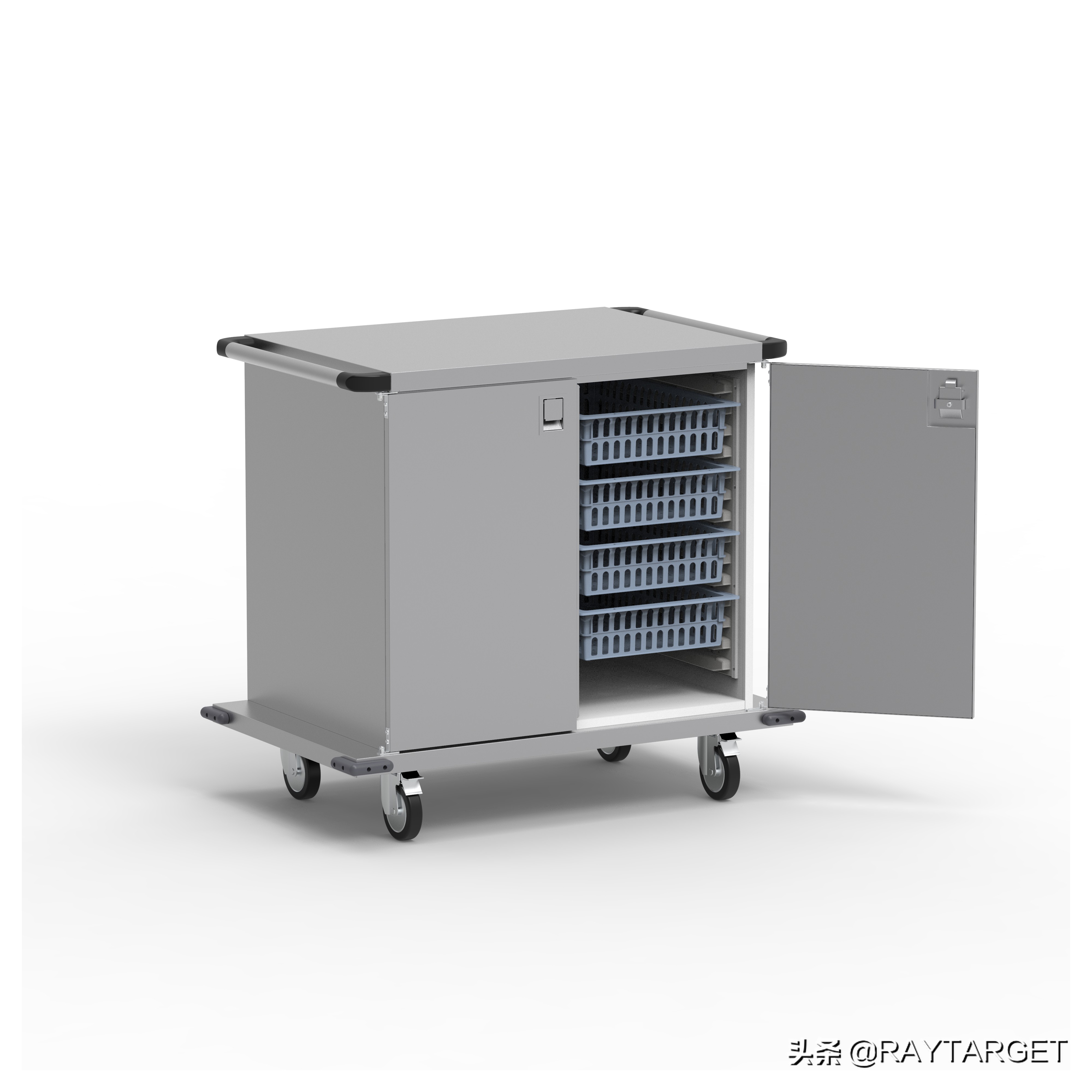 医用不锈钢无菌转运车，消毒供应室下送下收车