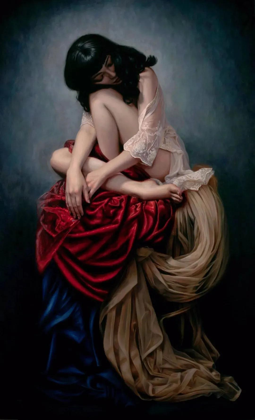 国外当代超写实艺术作品,西方油画大师笔下的绝世美人