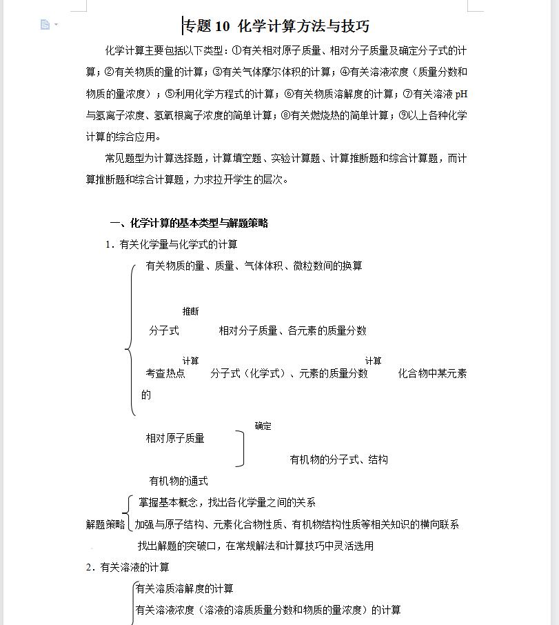 高中化学解题的方法与技巧,高中化学100种解题技巧