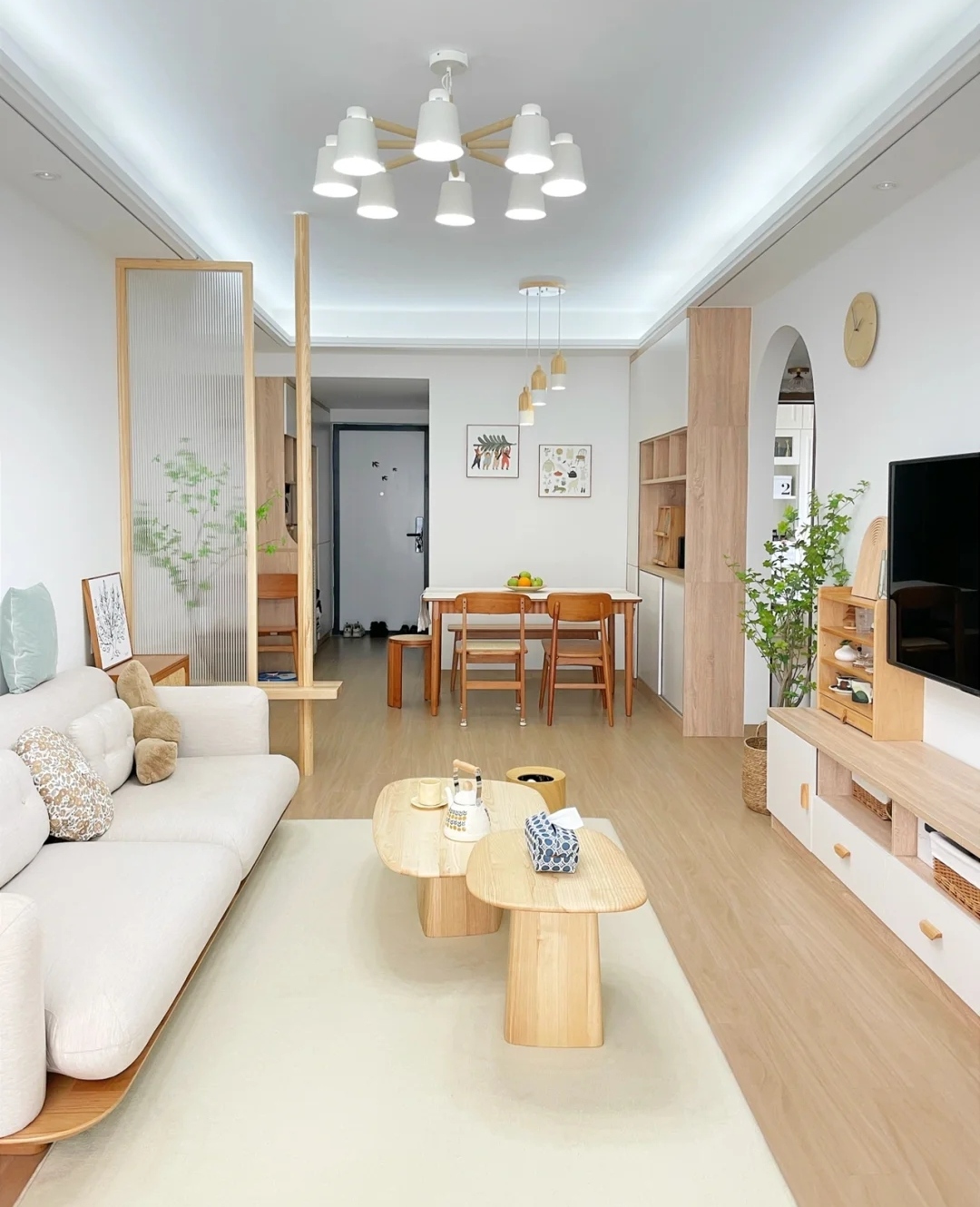 全屋原木风太高级了,原木风格装修75平米