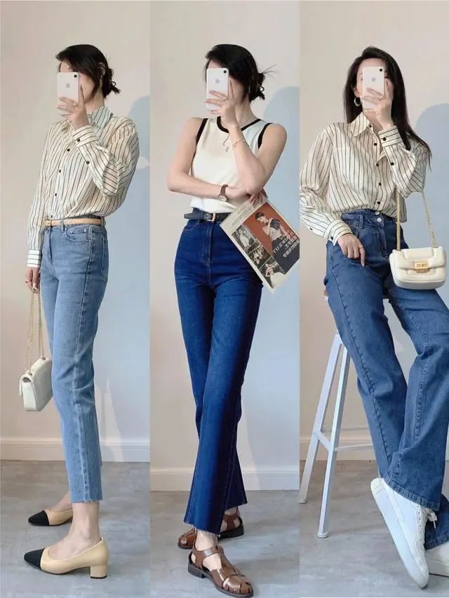 适合各种腿型的裤子穿搭,气质直筒白裤子的穿搭技巧