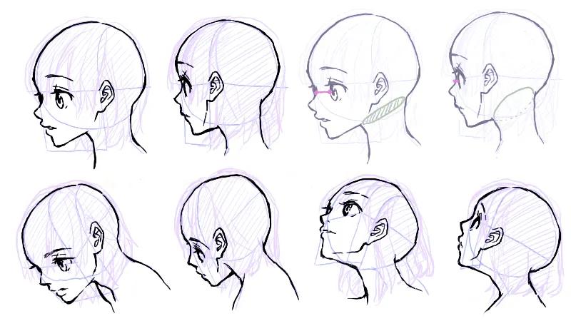 怎么画漫画人物的侧脸轮廓,零基础学画漫画人物侧脸