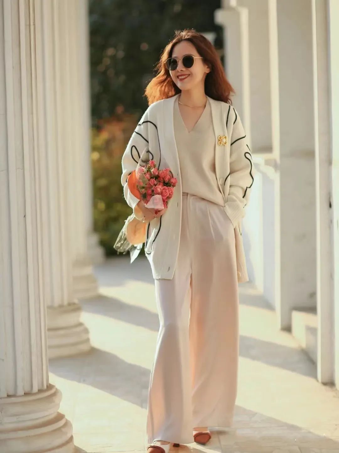 显瘦垂感阔腿慵懒风裤,阔腿裤垂坠感显腿细牛仔裤