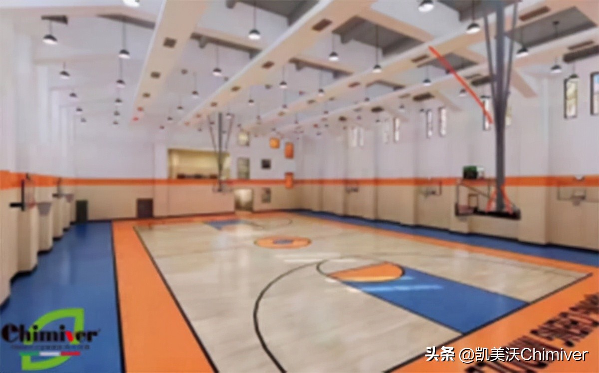 篮球馆地板彩漆效果图,篮球馆木地板的油漆