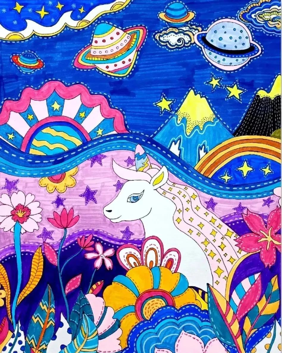 儿童地球创意画,儿童涂鸦大画集