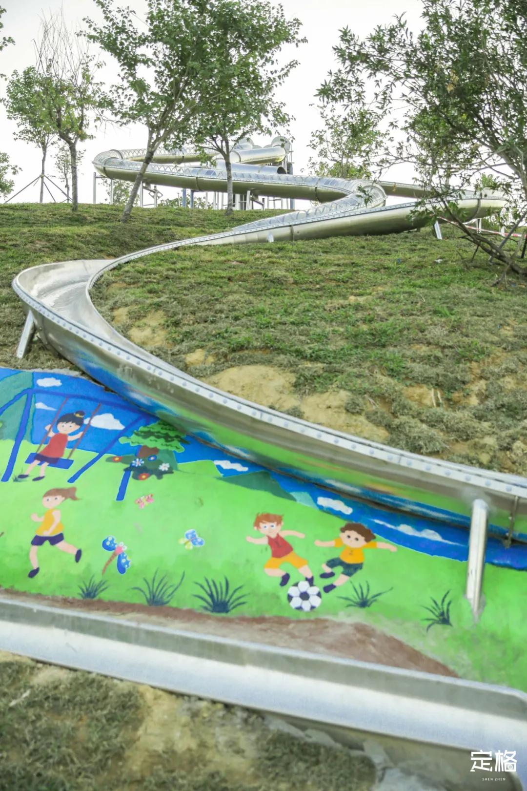 深圳户外公园最大滑滑梯,深圳滑滑梯免费南山公园附近