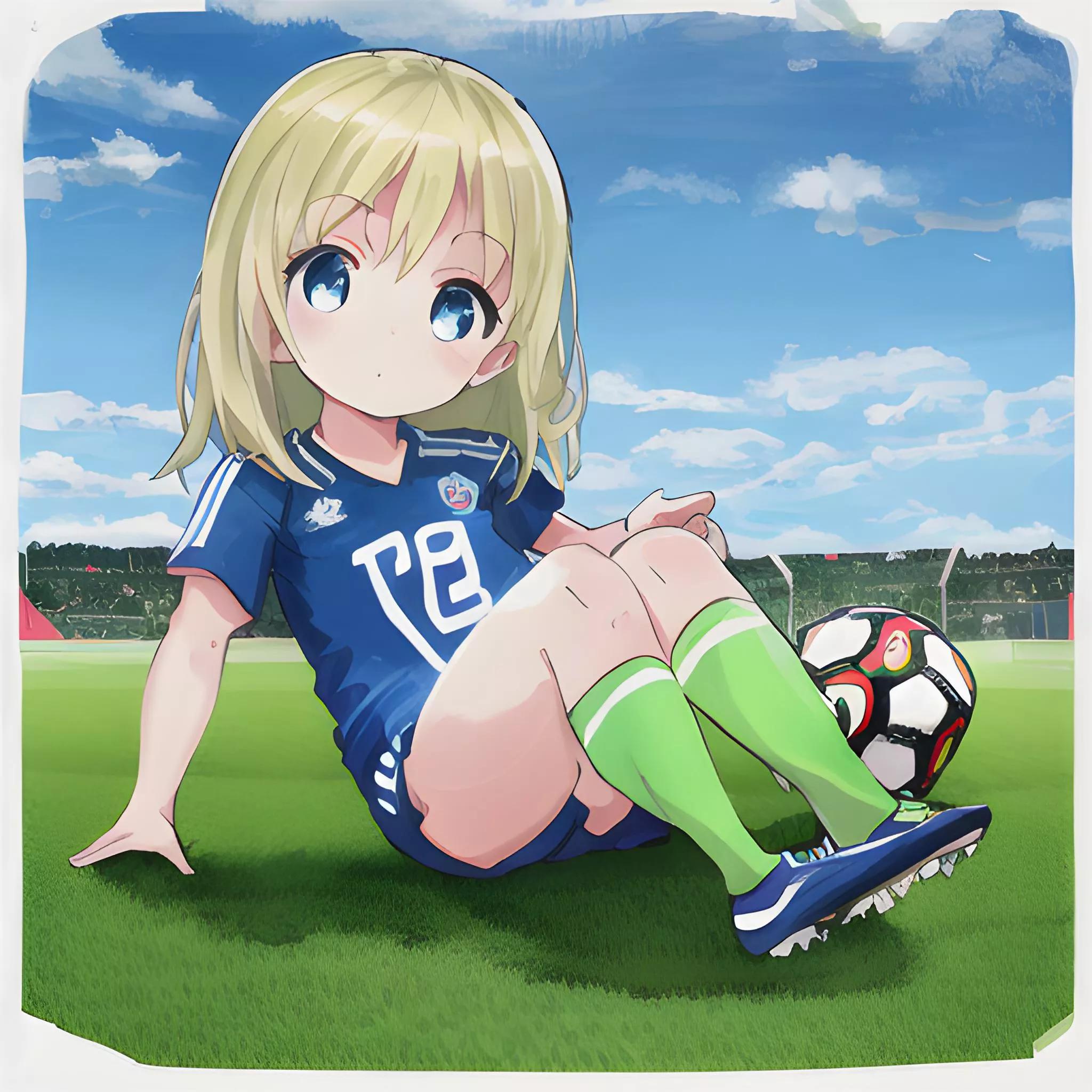 二次元足球宝贝壁纸,近日ai绘画爆款作品