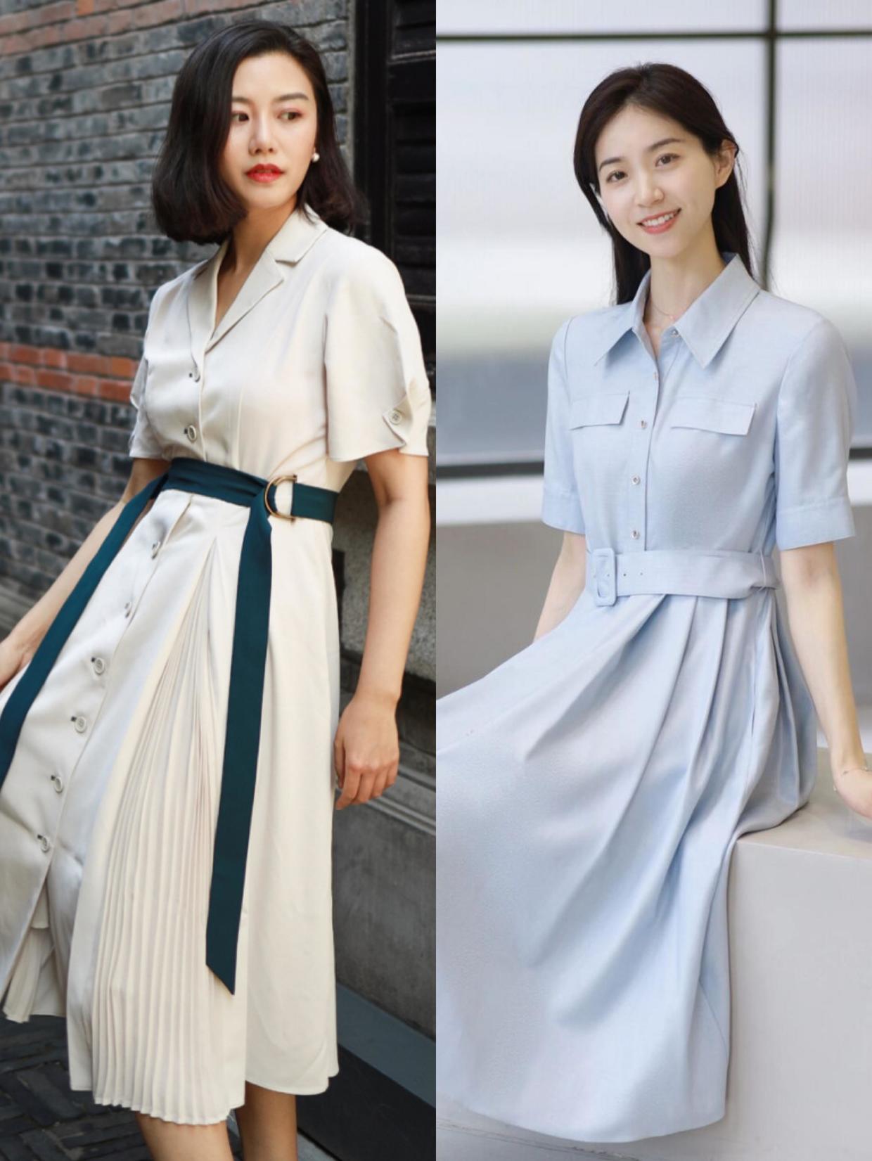 夏日优雅永不过时时尚气质连衣裙,简约连衣裙夏天高级感