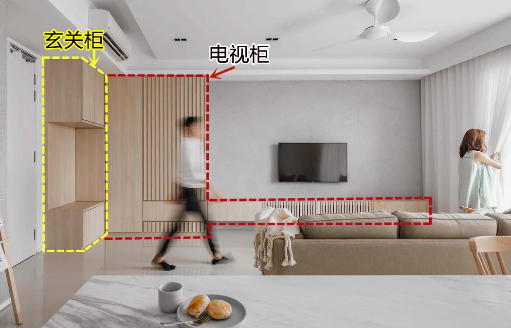 满墙收纳电视柜怎么设计好看,落地电视柜旁边搭配柜子效果图