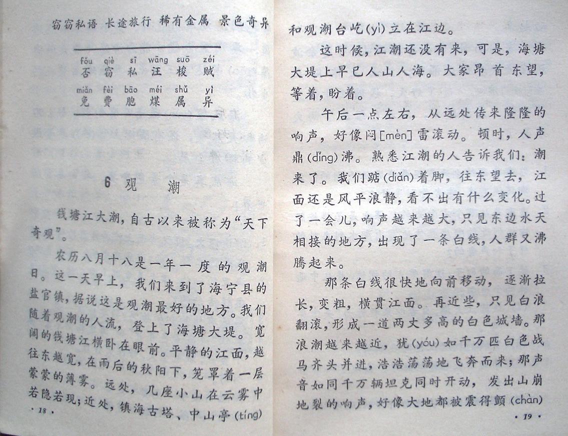 小学四年级课文观潮资料,四年级上册观潮讲了什么