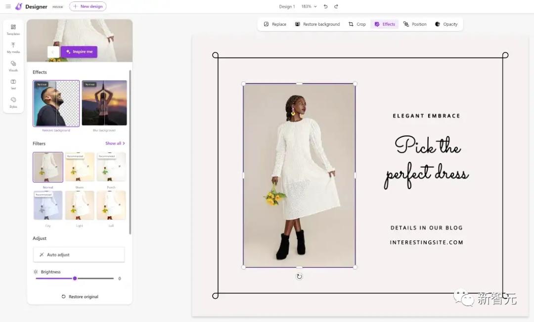 搭载DALL-E2!微软AI神器Designer内测启动,Adobe最强对手快来了