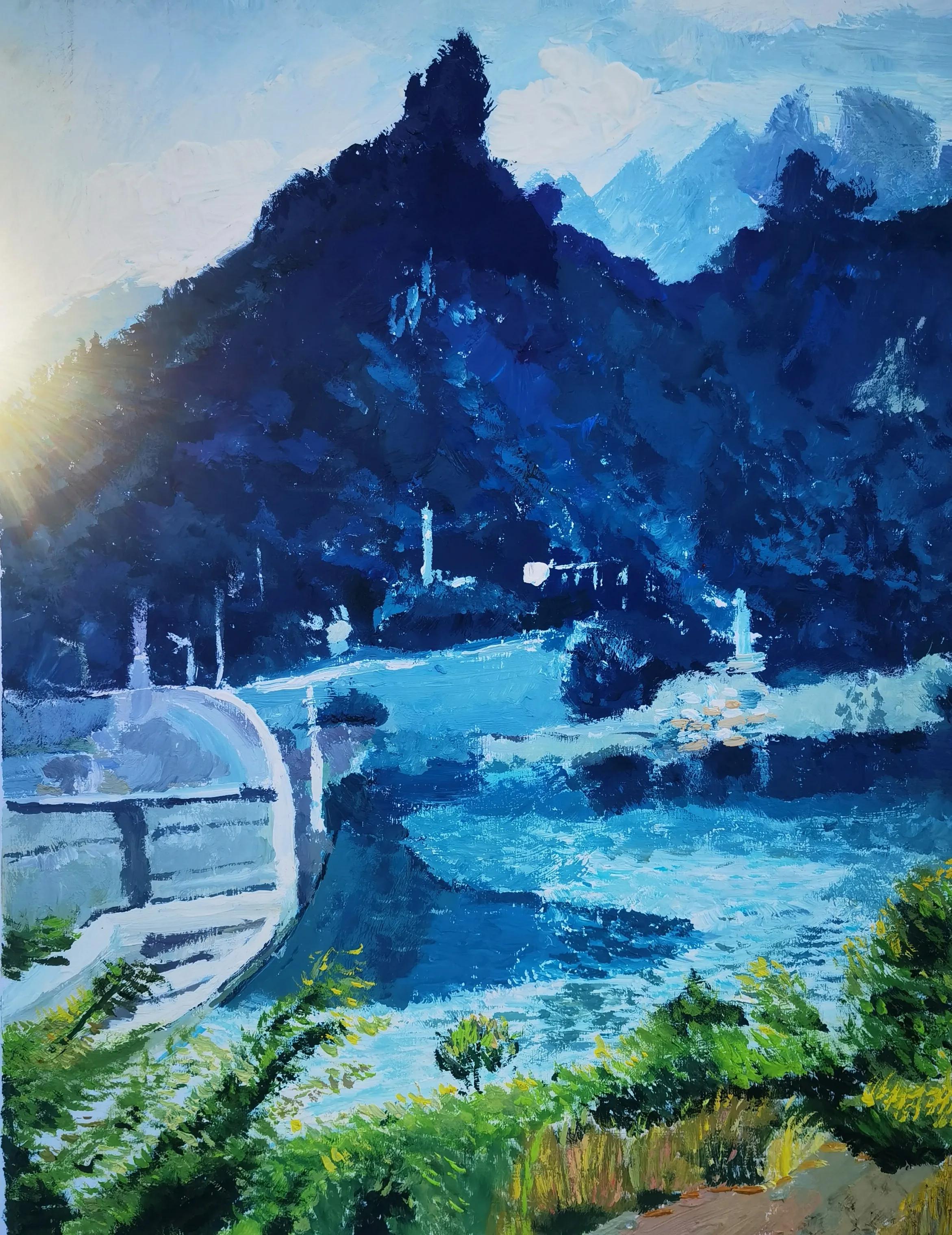 叶县迎国庆书画展,叶县融通实验高中国庆画展