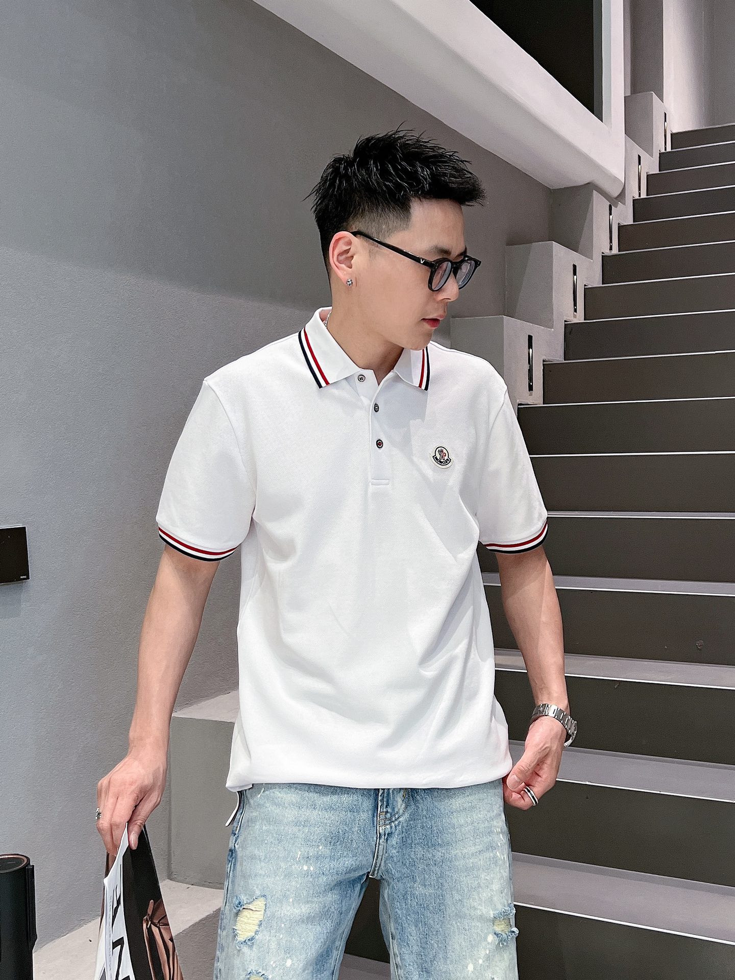 剪标polo衫短袖,Polo衫印什么logo好看