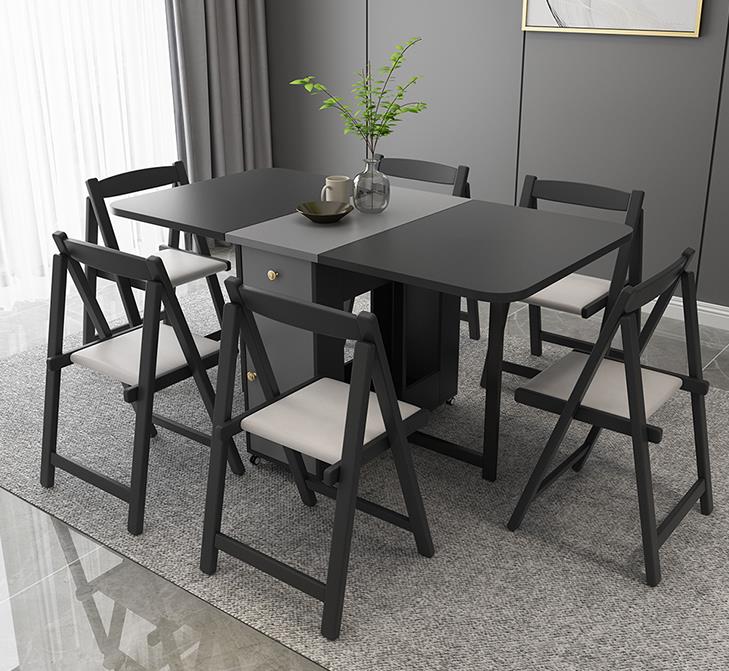 小户型折叠餐桌最新款实用,折叠6人餐桌小户型网红款