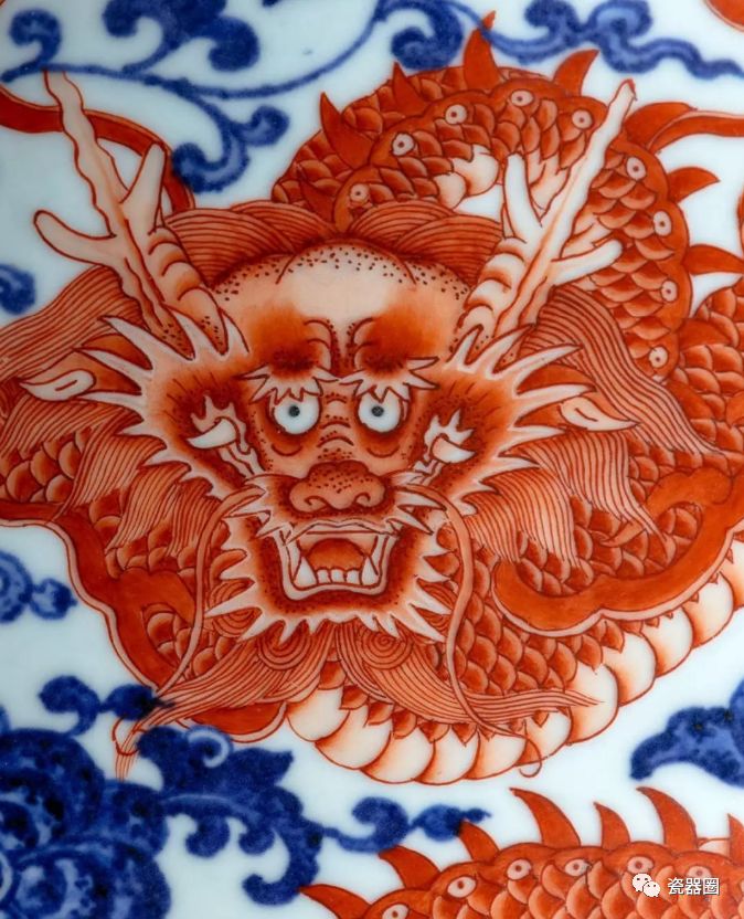 大清嘉庆香草龙纹官窑盘,清三代瓷器龙纹特征