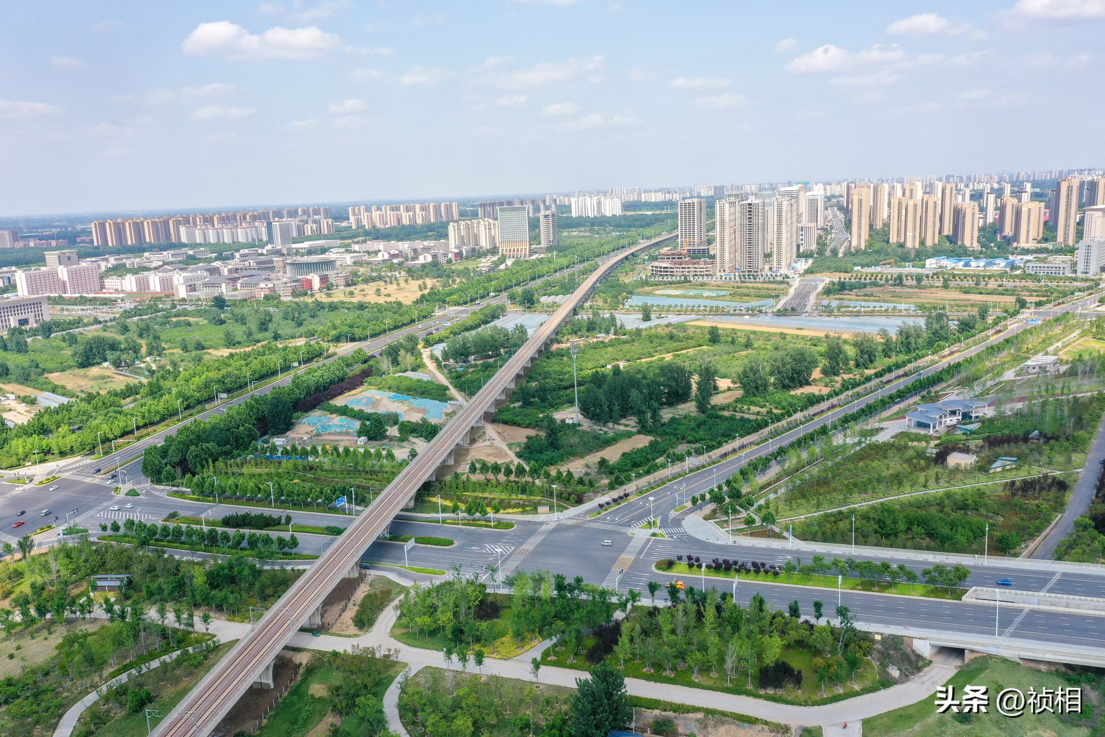 航拍郑州白沙新片区，省级产业集聚区，未来中原经济区核心之一