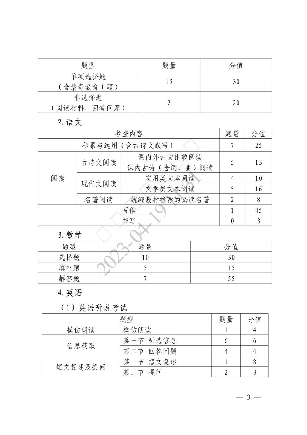 2023年深圳中考指标生到校分配表,2023年深圳中考用什么卷子