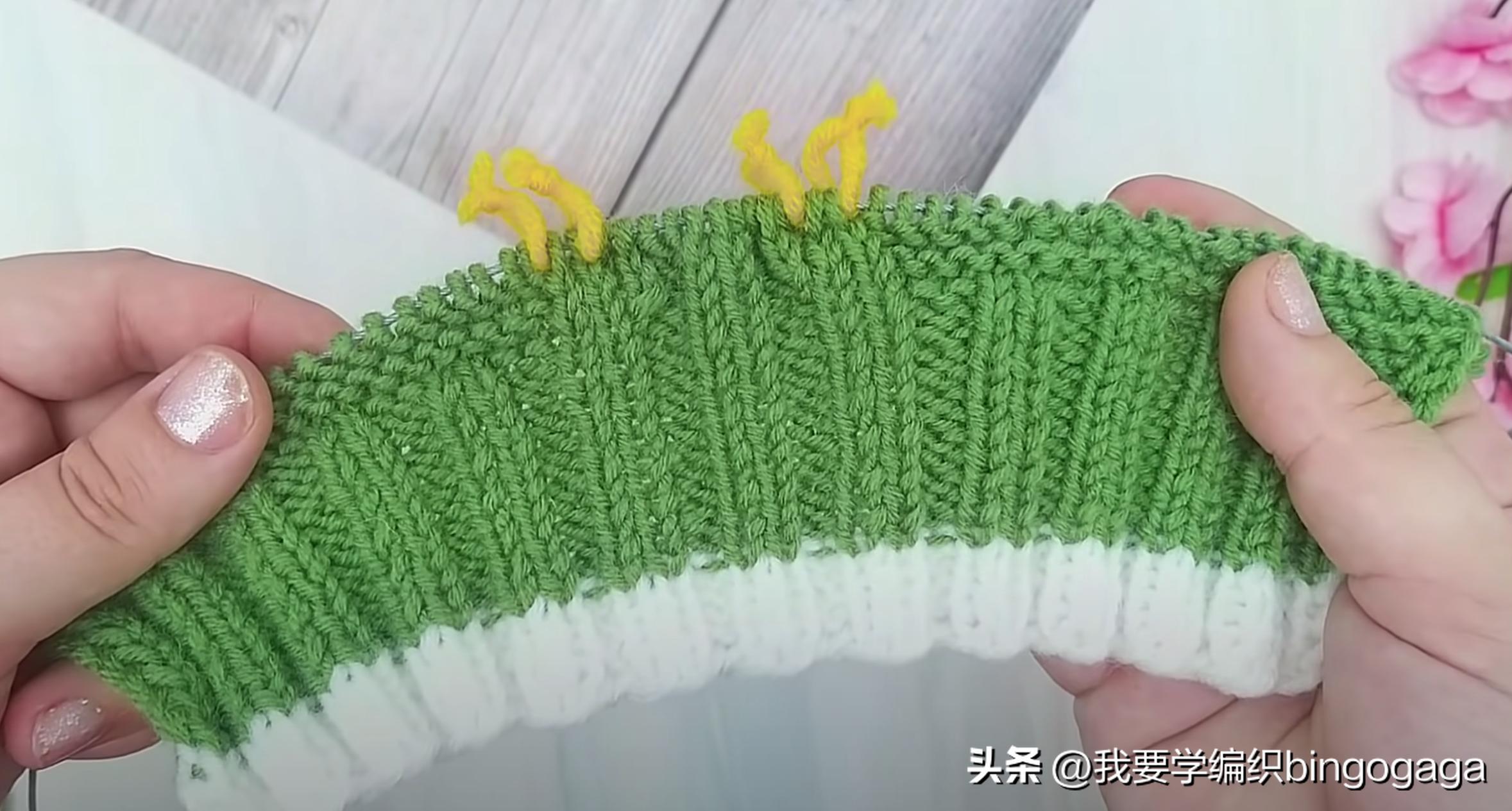 一片式毛线袜的织法,一片式织袜子