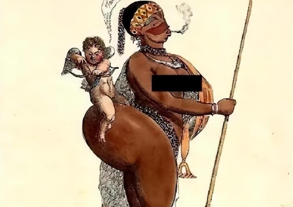 非洲女孩巴特曼因有巨臀，一生被赤身裸体展览，死后还被做成标本