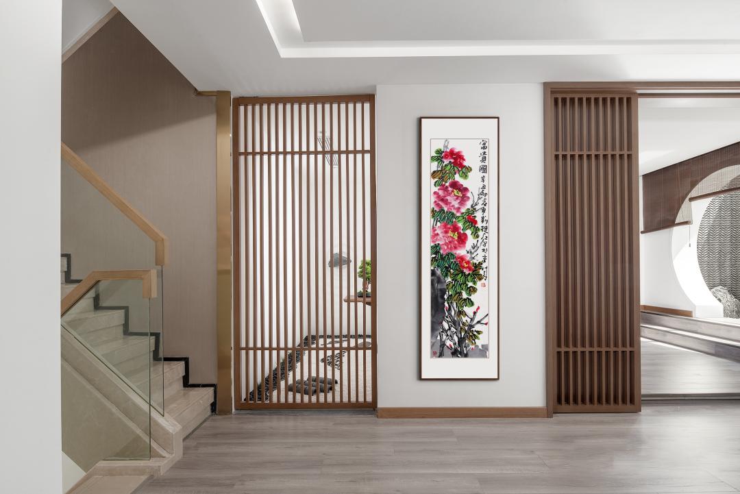 迎门玄关挂一幅字画,玄关怎么挂壁画
