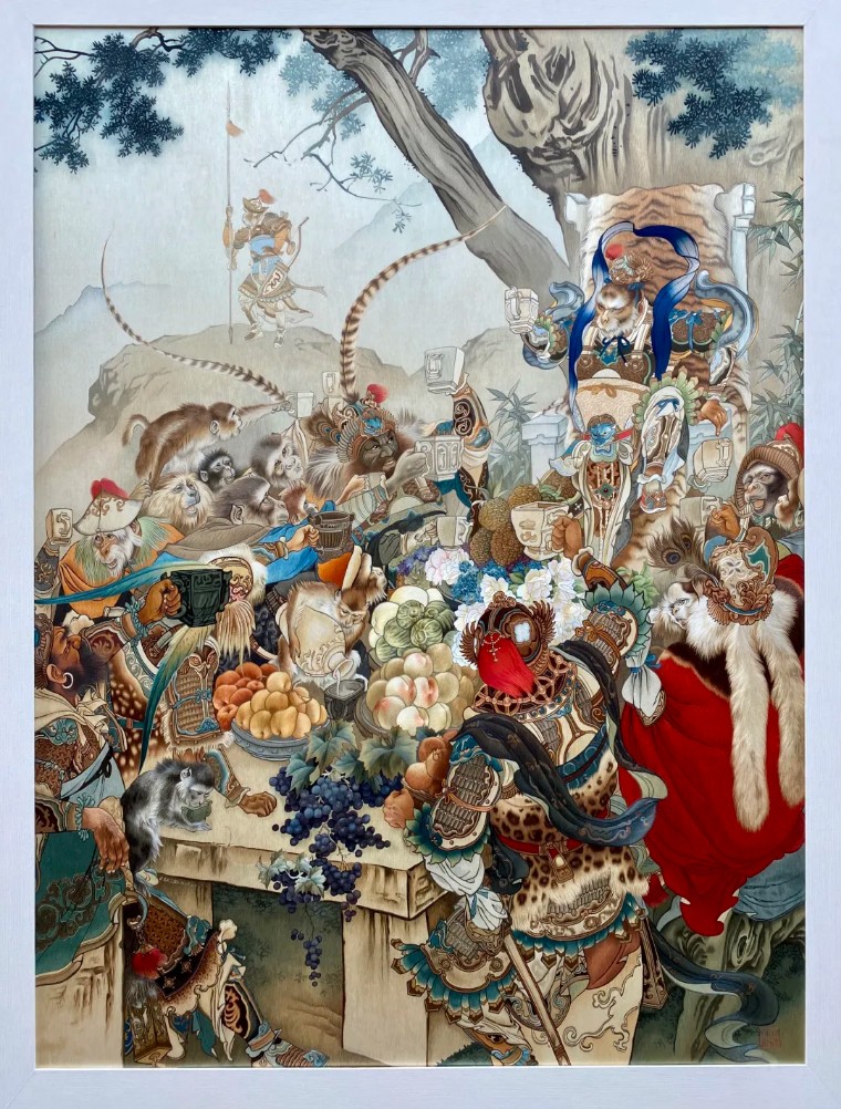 湘绣精品牡丹,湘绣惊艳世人