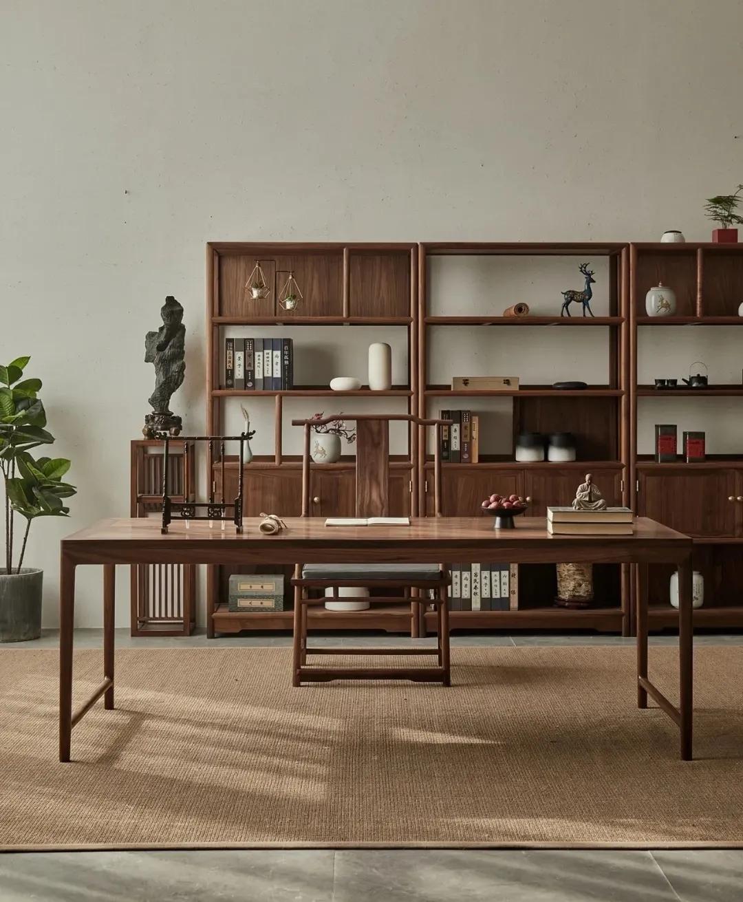 温文素雅新中式,96平方新中式两房极简轻奢风格