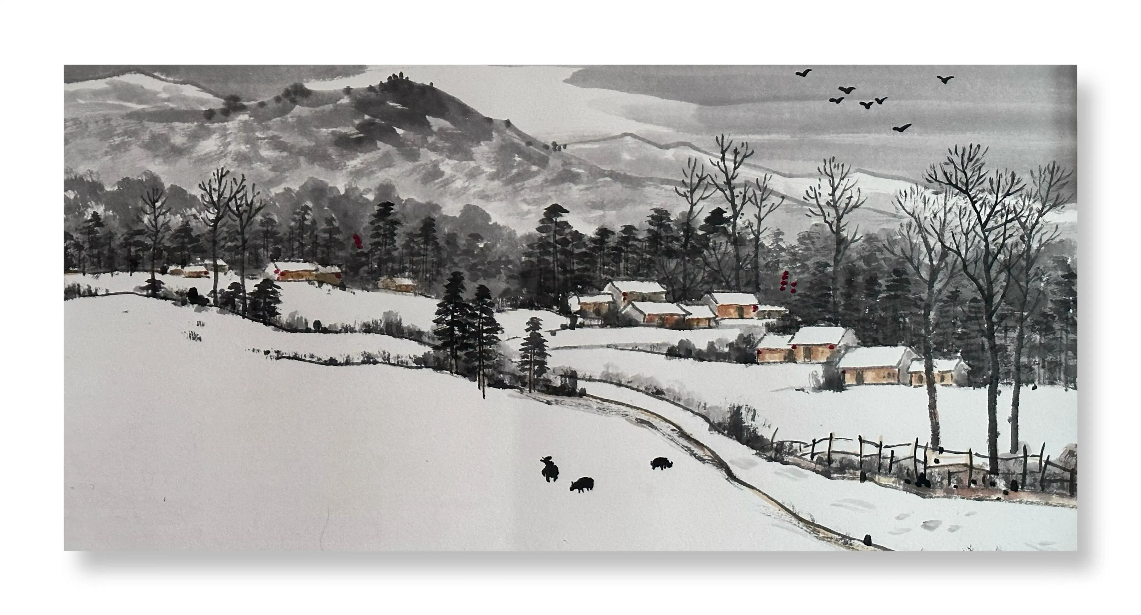 画家王建军山水画,王建军山水画写生作品