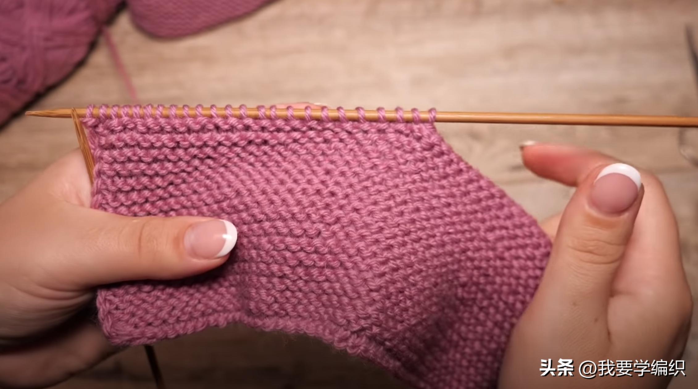 轻松编织一片式地板袜,最简单的一片式地板袜