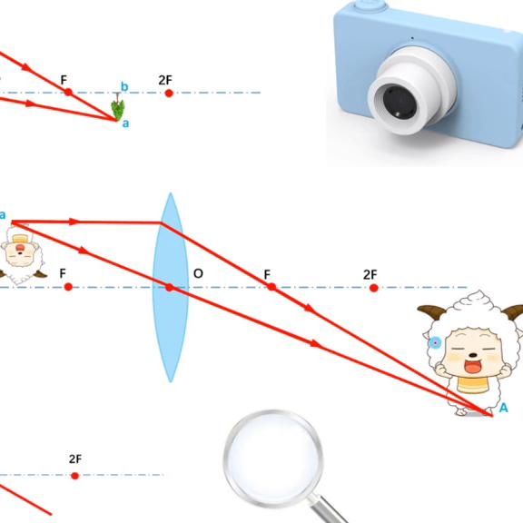 显微镜放大镜成像原理图,照相机投影仪放大镜成像规律视频