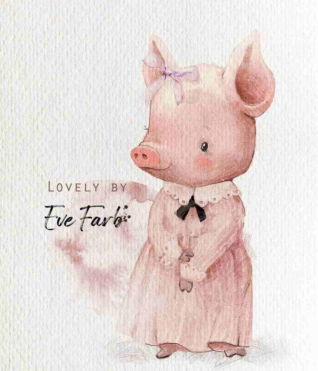 软萌可爱小动物插画,欧美卡通插画拟人动物