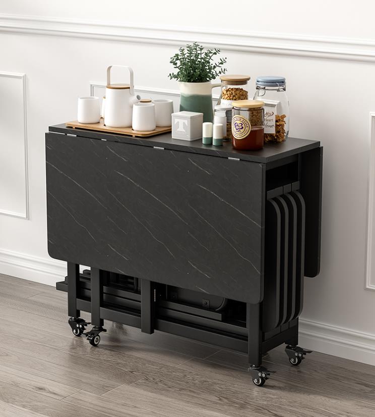 小户型折叠餐桌最新款实用,多功能6人餐桌折叠可伸缩圆桌