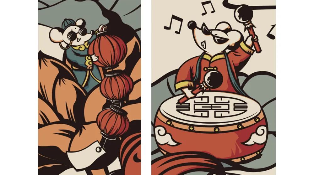 国潮风海报创意设计,国潮插画手绘初学者入门教程