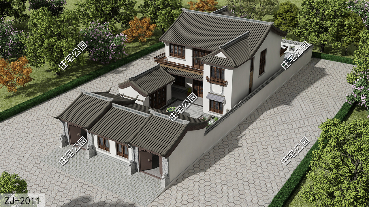 分享高端别墅,七款中式合院经典款