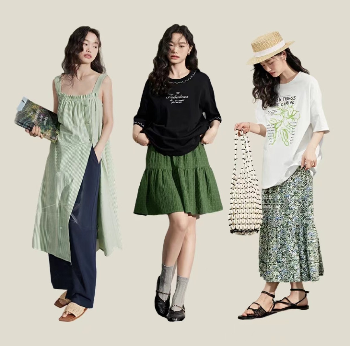 夏天穿“裙子”太美了！这24套唯美的裙装搭配，每天不重样
