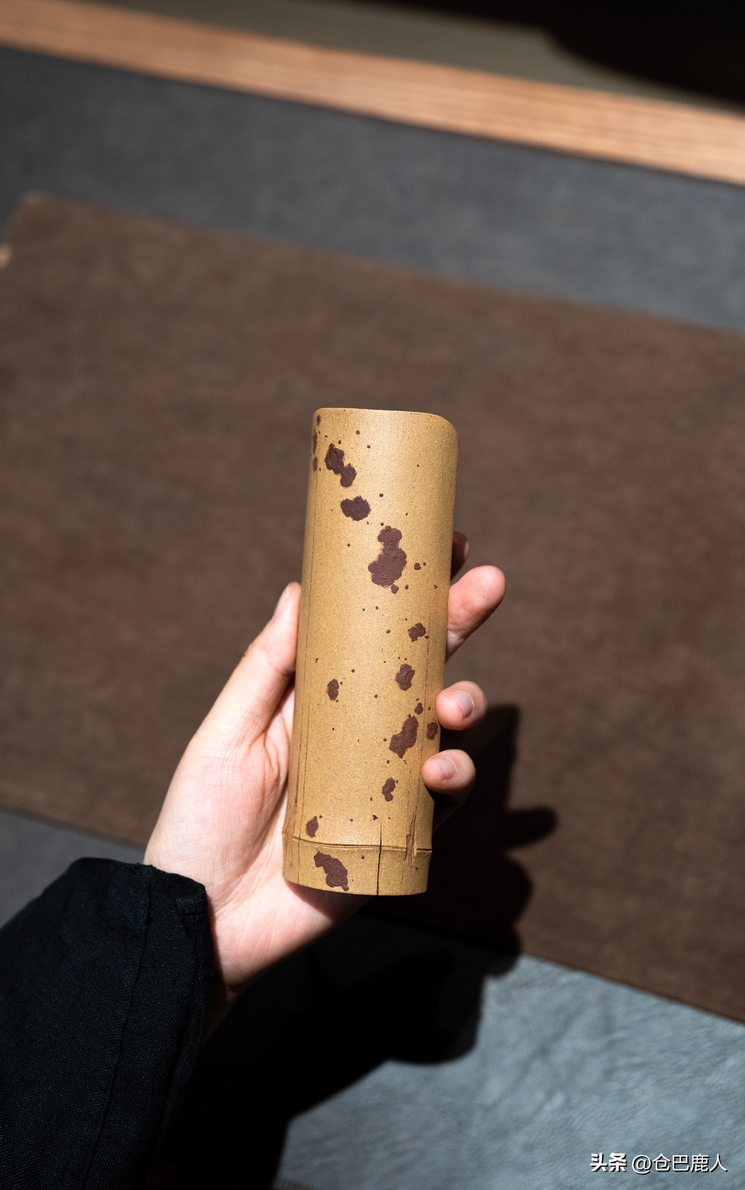 湘妃竹茶则「苍梧不尽·染泪丛筠」