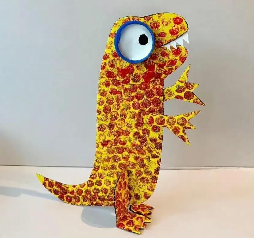 报纸小动物手工图片,纸箱画手工制作动物