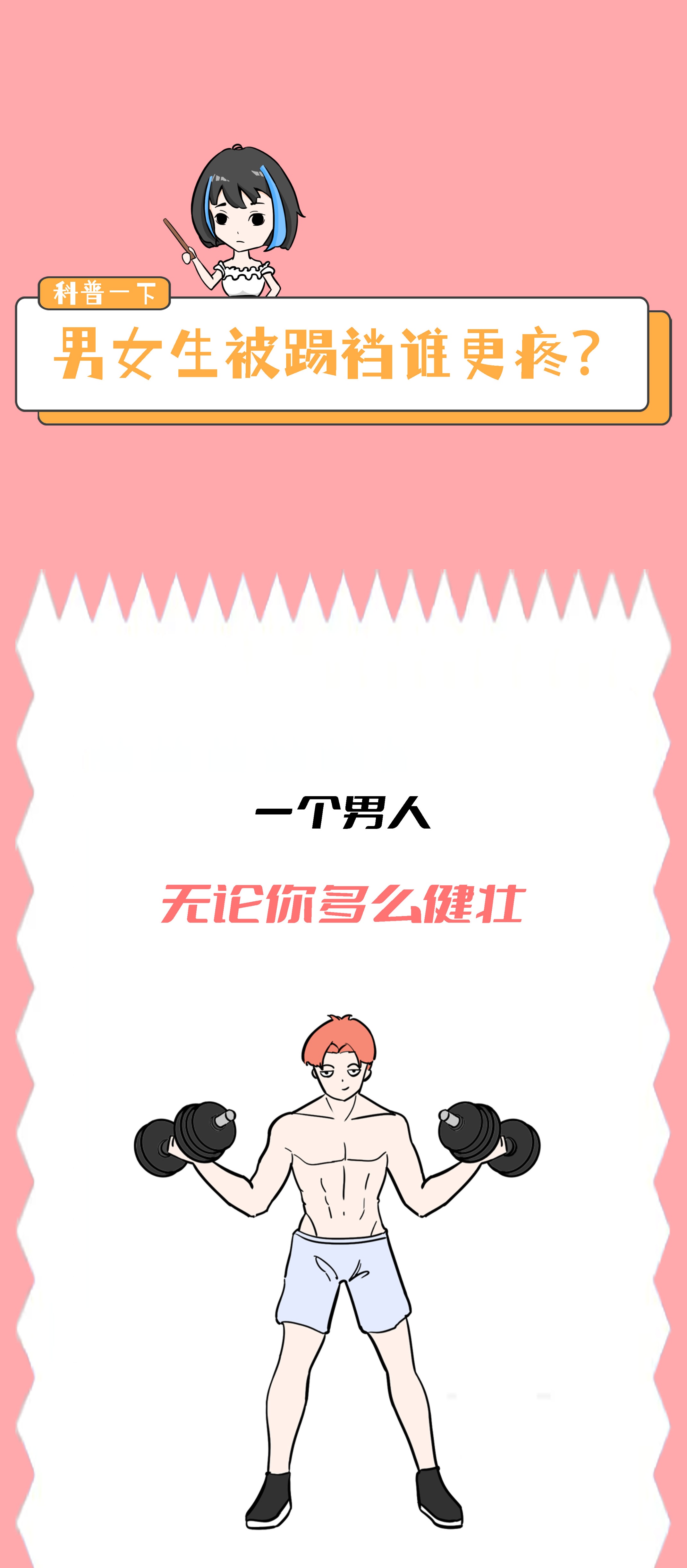 男女生被踢中裆部，到底谁更疼？