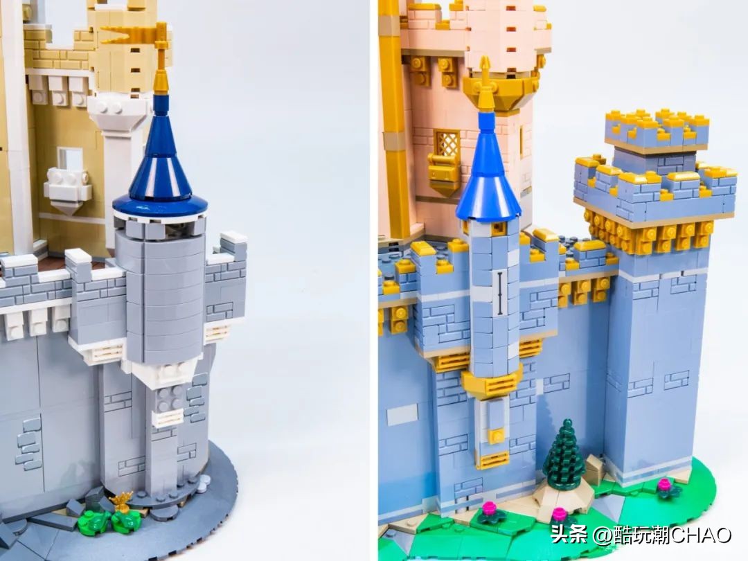 和迪士尼城堡一样高的乐高,和迪士尼乐园相似的城堡