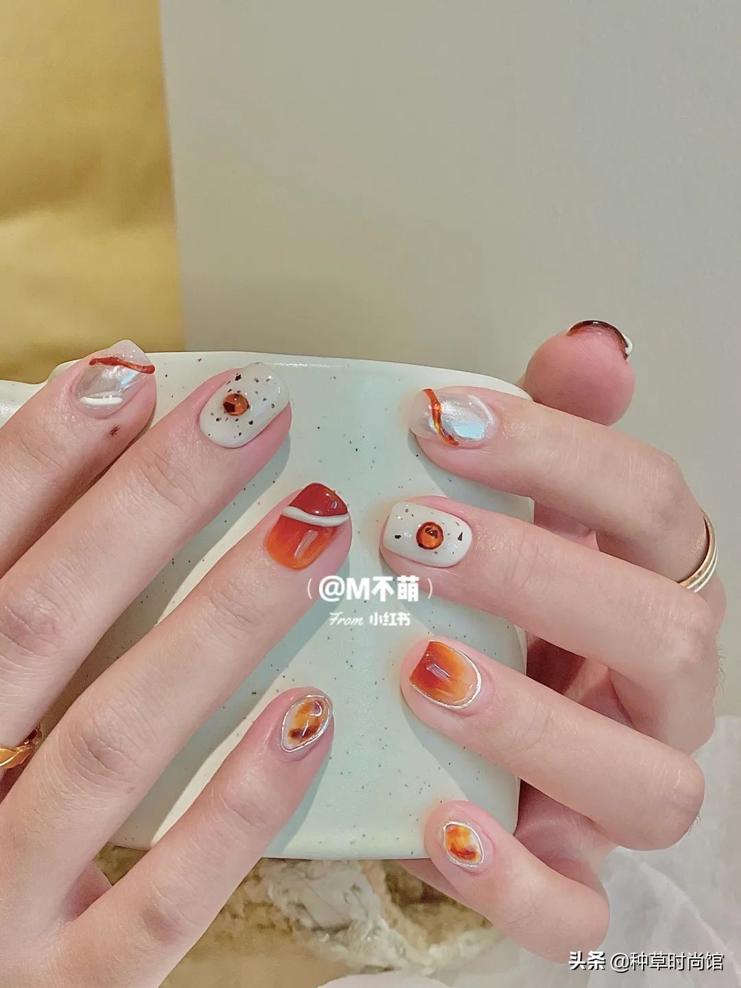 秋冬超显白高级感美甲,春日美甲图片最新款百搭
