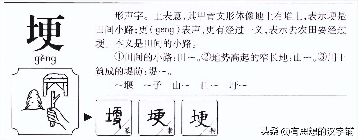 埂的读音是什么意思,埂的正确读音