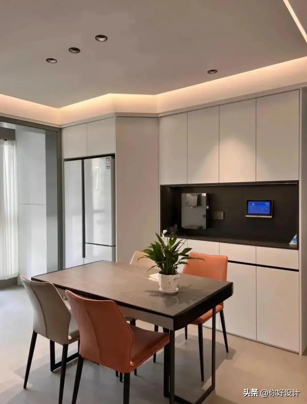 斜角冰箱柜子高级设计,冰箱柜设计效果图大全