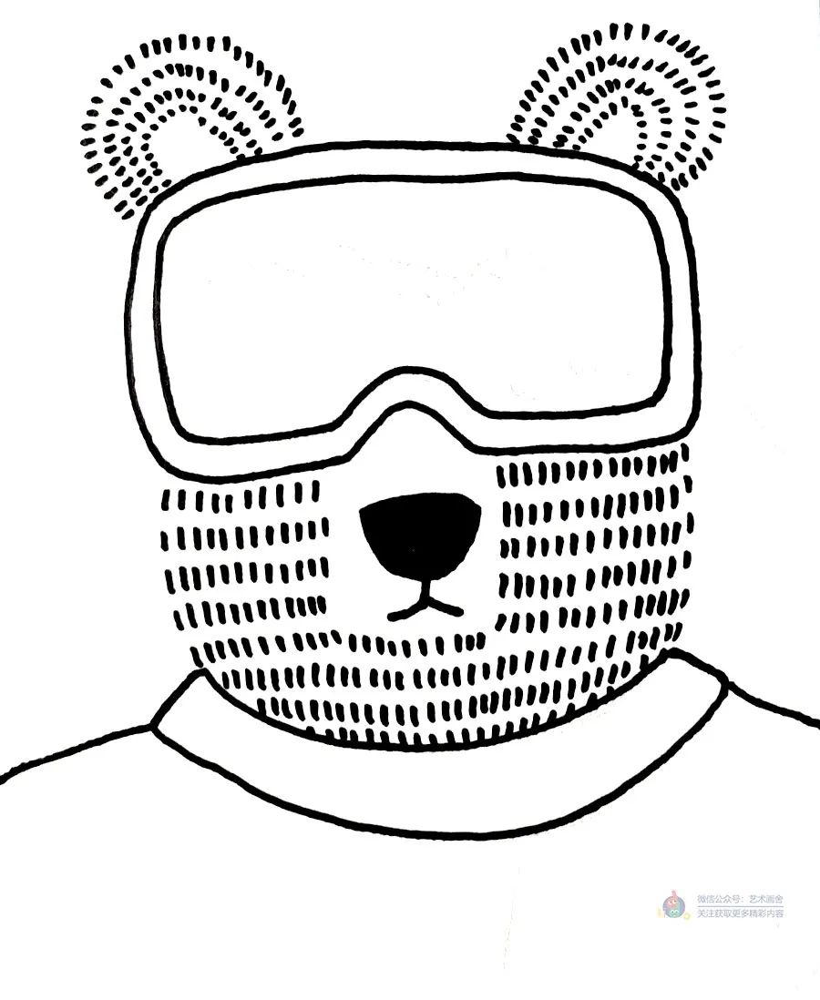 北极熊怎么画简单又好看三年级,北极熊的画法儿童画