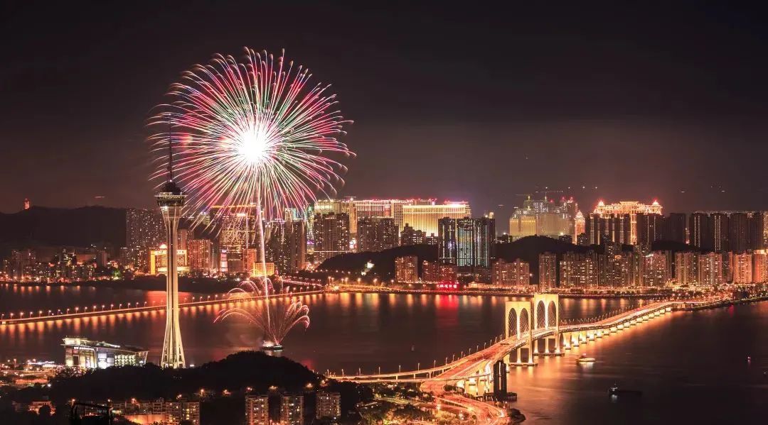 澳门回归祖国20周年澳珠烟花汇演,琴澳烟花汇演