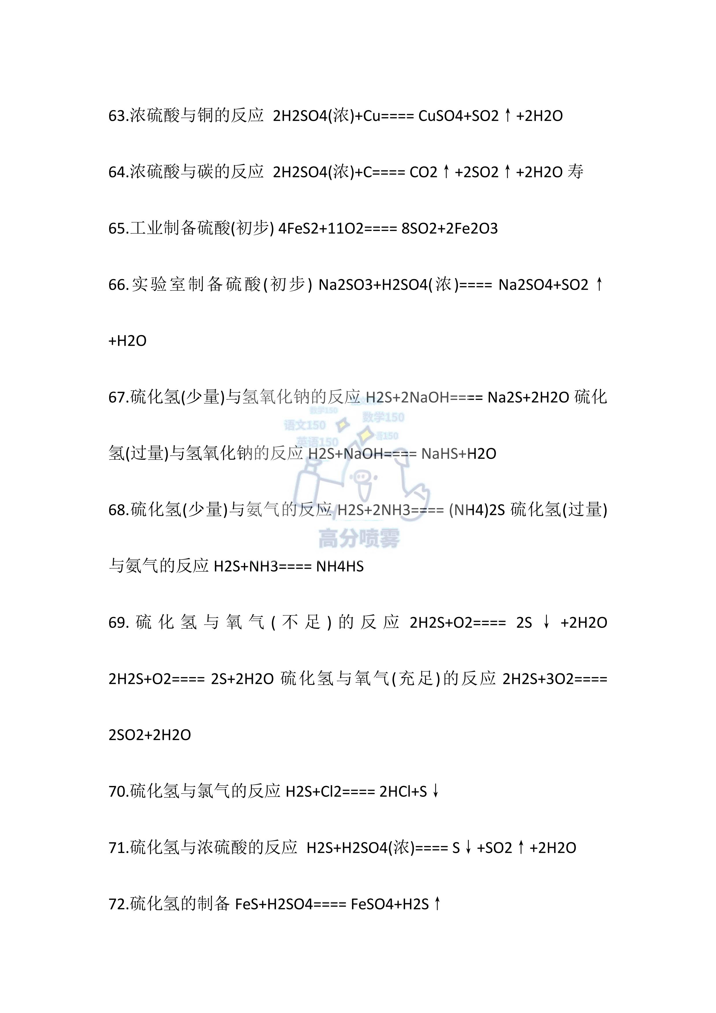 高中12个必须掌握的化学方程式,高一必背化学方程式及离子方程式
